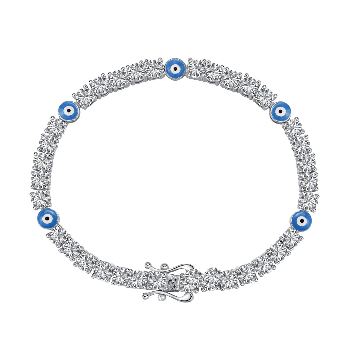 Buy Fashion Frill Evil Eye Bracelet For Women Buddha Hand Wristband Silver  Beads Charm Evil Eye Bracelets For Women Girls Love Gifts Jewellery Online  at Best Prices in India - JioMart.